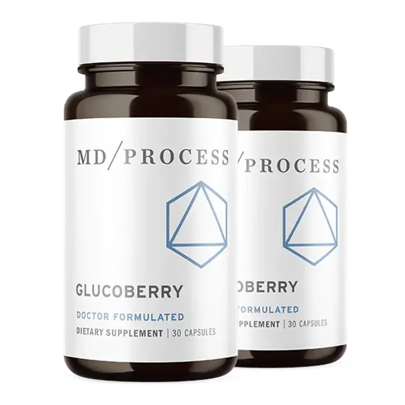 GlucoBerry Blood Sugar Supplement Bottle (2 Bottle / 60 Day Pack)