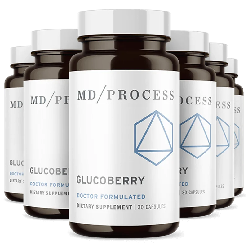 GlucoBerry Blood Sugar Supplement Bottle (6 Bottle / 180 Day Pack)